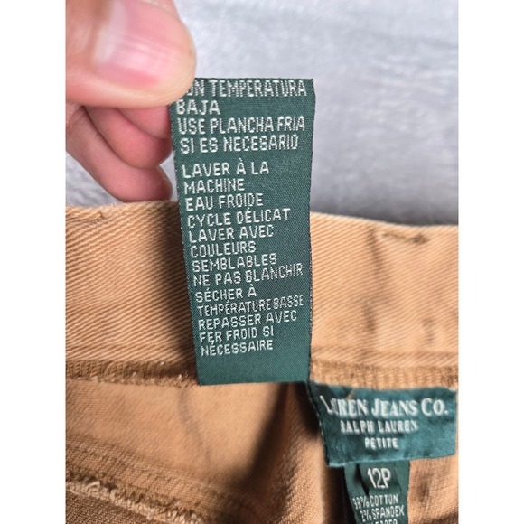 Lauren Jeans Co Ralph Lauren Petite Tan Corduroy Pants Size 12P - Picture 4 of 16